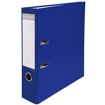 Exacompta 918407B Kunststoff-Ordner 7,5 cm breit DIN A4 Kunststoffbezug außen Papierbezug innen Rückenschild austauschbar Ringordner Aktenordner Briefordner Büroordner Plastikordner blau Exacompta 918407B Kunststoff-Ordner 7,5 cm breit DIN A4 Kunststoffbezug außen Papierbezug innen Rückenschild austauschbar Ringordner Aktenordner Briefordner Büroordner Plastikordner blau