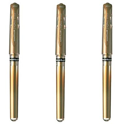 uni-ball Uniball Signo UM153, 3 Tintenroller, Geltinte, breite Schrift, 1,0 mm Uni Mitsubishi Pencil – Super Ink blickdicht und deckend auf dunklen Untergründen – Karten, Scrapbooking und Basteln uni-ball Uniball Signo UM153, 3 Tintenroller, Geltinte, breite Schrift, 1,0 mm Uni Mitsubishi Pencil – Super Ink blickdicht und deckend auf dunklen Untergründen – Karten, Scrapbooking und Basteln