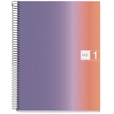 Miquelrius A4 Notizbuch, Hardcover, 80 mikroperforierte Blätter, gerastertes mit 4 Farben für die Organisation, 90 g/m² extra mattes Papier, 4 Heftlöcher Miquelrius A4 Notizbuch, Hardcover, 80 mikroperforierte Blätter, gerastertes mit 4 Farben für die Organisation, 90 g/m² extra mattes Papier, 4 Heftlöcher