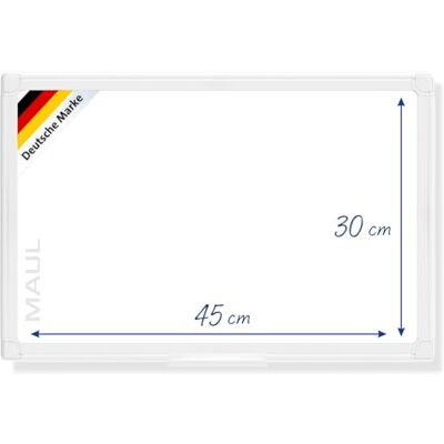 MAUL Whiteboard weiß 30x45 primo magnethaftend abwischbar Ablageschale flaches Design für dezente Wandoptik, flexible Planung mit Magneten, saubere Notizupdates, Stifte griffbereit in Ablage MAUL Whiteboard weiß 30x45 primo magnethaftend abwischbar Ablageschale flaches Design für dezente Wandoptik, flexible Planung mit Magneten, saubere Notizupdates, Stifte griffbereit in Ablage