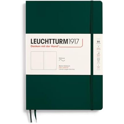 LEUCHTTURM1917 370308 Notizbuch Composition (B5), Softcover, 123 nummerierte Seiten, Forest Green, Blanko LEUCHTTURM1917 370308 Notizbuch Composition (B5), Softcover, 123 nummerierte Seiten, Forest Green, Blanko
