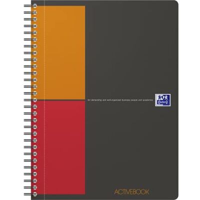 Oxford Activebook Interantional B5, kariert, 160 Seiten, versetzbares Register, Dokumententasche Oxford Activebook Interantional B5, kariert, 160 Seiten, versetzbares Register, Dokumententasche