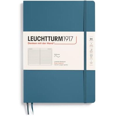 LEUCHTTURM1917 365638 Notizbuch Composition (B5), Softcover, 123 nummerierte Seiten, Stone Blue, Liniert LEUCHTTURM1917 365638 Notizbuch Composition (B5), Softcover, 123 nummerierte Seiten, Stone Blue, Liniert
