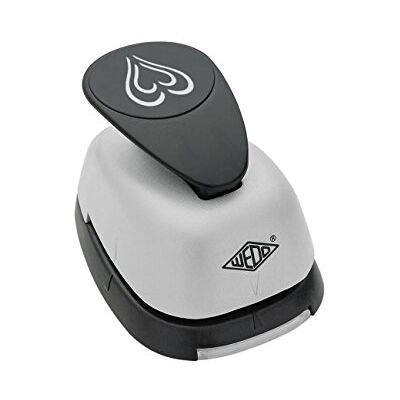 WEDO 168401 Motivlocher Popup Maxi Herz, 3D Effekt, Ausstanzung 3,5 x 3,0 cm, Auffangbehälter, schwarz / grau WEDO 168401 Motivlocher Popup Maxi Herz, 3D Effekt, Ausstanzung 3,5 x 3,0 cm, Auffangbehälter, schwarz / grau