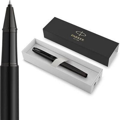Parker IM Rollerball Tintenroller Mattschwarz mit schwarzen Zierteilen Feine Schreibspitze mit schwarzer Nachfüllmine Geschenkbox Parker IM Rollerball Tintenroller Mattschwarz mit schwarzen Zierteilen Feine Schreibspitze mit schwarzer Nachfüllmine Geschenkbox