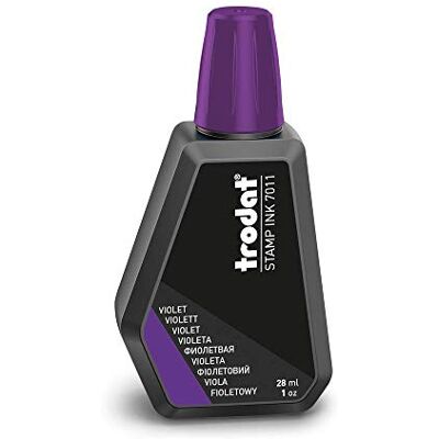 Trodat Stempelfarbe 7011 Violett 28 ml Nachtränktinte für Stempelkissen kontrolliertes und sauberes Nachtränken, dokumentenecht, wasserbasierend, für alle gängigen Stempelkissen Trodat Stempelfarbe 7011 Violett 28 ml Nachtränktinte für Stempelkissen kontrolliertes und sauberes Nachtränken, dokumentenecht, wasserbasierend, für alle gängigen Stempelkissen