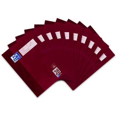 Oxford Schulheft A4, 16 Blatt, Lineatur 28, kariert, 10 Stück Oxford Schulheft A4, 16 Blatt, Lineatur 28, kariert, 10 Stück