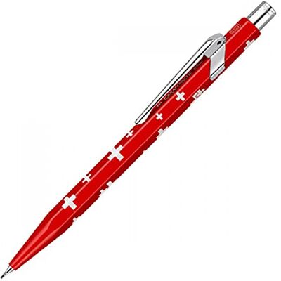 Caran d'Ache Metal-X Minenhalter Basic mit schweizer Flagge Metallgehäuse für 0,7 mm Bleistift-Minen, Länge: 12,5 cm, 0844.253, Rot Caran d'Ache Metal-X Minenhalter Basic mit schweizer Flagge Metallgehäuse für 0,7 mm Bleistift-Minen, Länge: 12,5 cm, 0844.253, Rot