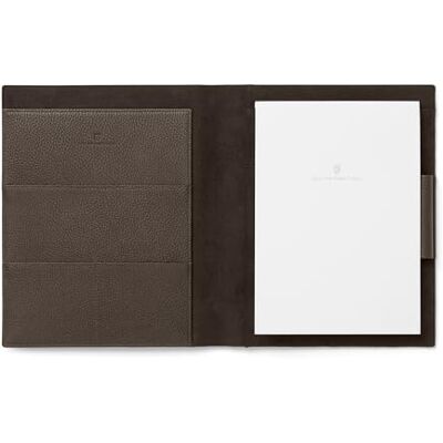 Graf von Faber-Castell 118781 Schreibmappe DIN A5 Cashmere, Dunkelbraun, mit Notizblock, Stiftschlaufe und Fächer Graf von Faber-Castell 118781 Schreibmappe DIN A5 Cashmere, Dunkelbraun, mit Notizblock, Stiftschlaufe und Fächer