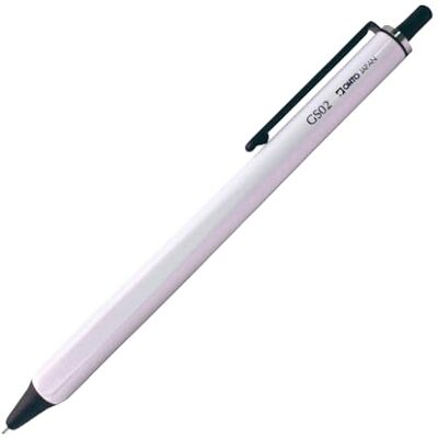 オート OHTO Kugelschreiber GS2 aus Aluminium und Clip aus Messing in der Farbe Weiß, Strichbreite: 0,5 mm, GS02-G5-WT オート OHTO Kugelschreiber GS2 aus Aluminium und Clip aus Messing in der Farbe Weiß, Strichbreite: 0,5 mm, GS02-G5-WT