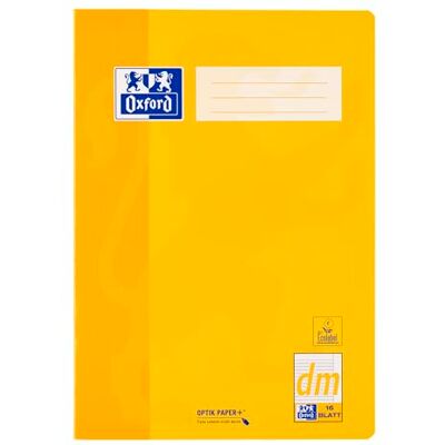 Oxford Schulheft A4, 16 Blatt, Lineatur dm 11 (liniert mit gepunkteter Hilfslinie & weißem Rand rechts), 15 Stück Oxford Schulheft A4, 16 Blatt, Lineatur dm 11 (liniert mit gepunkteter Hilfslinie & weißem Rand rechts), 15 Stück