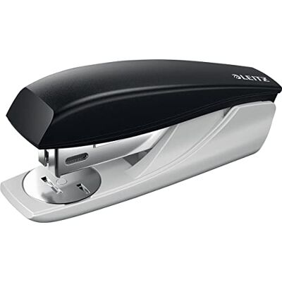 Leitz Kleines Büroheftgerät, Für 25 Blatt, Ergonomische Form, Inkl. Heftklammern, Schwarz, NeXXt-Serie, 55016095 Leitz Kleines Büroheftgerät, Für 25 Blatt, Ergonomische Form, Inkl. Heftklammern, Schwarz, NeXXt-Serie, 55016095