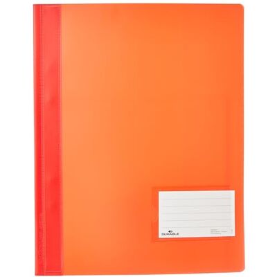 Durable Schnellhefter, überbreit, rot, 25er Packung, 268003 Aus transluzenter Folie, Sichtfenster für Visitenkarten, Innentasche, kunststoffummantelte Heftmechanik Durable Schnellhefter, überbreit, rot, 25er Packung, 268003 Aus transluzenter Folie, Sichtfenster für Visitenkarten, Innentasche, kunststoffummantelte Heftmechanik