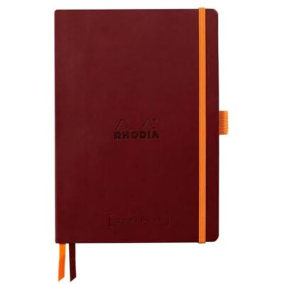 Rhodia 117800C Notizheft Goalbook rama DIN A5 (14,8x23cm), mit flexiblem Einband, 120 Blatt elfenbein 90g, Dot punktkariert, Weinrot, 1 Stück Rhodia 117800C Notizheft Goalbook rama DIN A5 (14,8x23cm), mit flexiblem Einband, 120 Blatt elfenbein 90g, Dot punktkariert, Weinrot, 1 Stück