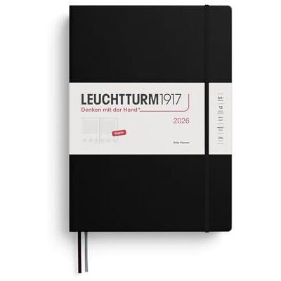 LEUCHTTURM1917 372771 Tageskalender Master (A4+) 2026, Schwarz, Englisch LEUCHTTURM1917 372771 Tageskalender Master (A4+) 2026, Schwarz, Englisch