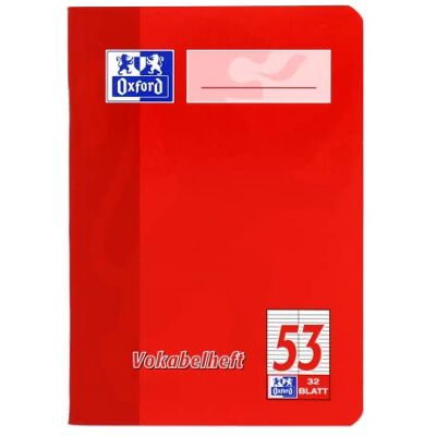 Oxford Vokabelheft, A6, 32 Blatt, Lineatur 53, rot und grün, 10 Stück Oxford Vokabelheft, A6, 32 Blatt, Lineatur 53, rot und grün, 10 Stück