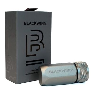 Blackwing Anspitzer für lange Spitze, Klinge aus deutschem Stahl, gefertigt aus Aluminium, kompaktes Design, Grau Blackwing Anspitzer für lange Spitze, Klinge aus deutschem Stahl, gefertigt aus Aluminium, kompaktes Design, Grau