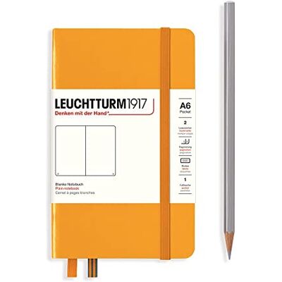 LEUCHTTURM1917 365625 Notizbuch Pocket (A6), Hardcover, 187 nummerierte Seiten, Rising Sun, Blanko LEUCHTTURM1917 365625 Notizbuch Pocket (A6), Hardcover, 187 nummerierte Seiten, Rising Sun, Blanko