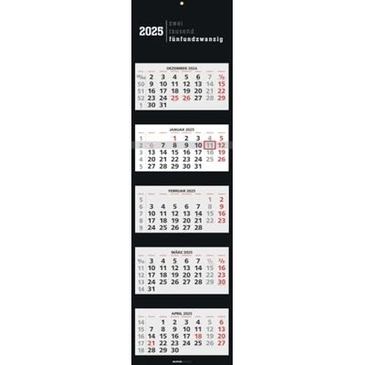 Alpha 5-Monatskalender Black 2025 Bürokalender, 33x20cm(33x120cm geöffnet), Kalender mit Jahresübersicht, Datumsschieber, faltbar, 5 Monate auf einen Blick und deutsches Kalendarium Alpha 5-Monatskalender Black 2025 Bürokalender, 33x20cm(33x120cm geöffnet), Kalender mit Jahresübersicht, Datumsschieber, faltbar, 5 Monate auf einen Blick und deutsches Kalendarium