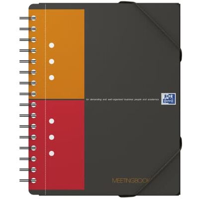 Oxford Meetingbook International A5, kariert 160 Seiten, mit Gummizugmappe und 3 Einschlagklappen Oxford Meetingbook International A5, kariert 160 Seiten, mit Gummizugmappe und 3 Einschlagklappen