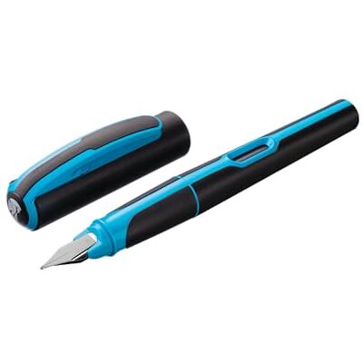 Pelikan Style Füllhalter Neon Blau, Feder M, Patronenfüllsystem, für Rechts- und Linkshänder, inkl. Großraumpatrone Königsblau, Made in Germany Pelikan Style Füllhalter Neon Blau, Feder M, Patronenfüllsystem, für Rechts- und Linkshänder, inkl. Großraumpatrone Königsblau, Made in Germany
