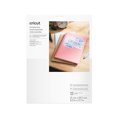 Cricut Bedruckbares Vinyl, A4, 12 Blatt (weiß) Cricut Bedruckbares Vinyl, A4, 12 Blatt (weiß)