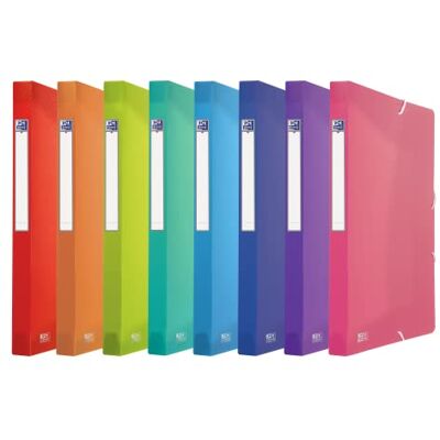 Oxford Sammelbox A4, Rückenbreite 2,5 cm, Kunststoff, 8 Farben, 10 Stück Oxford Sammelbox A4, Rückenbreite 2,5 cm, Kunststoff, 8 Farben, 10 Stück