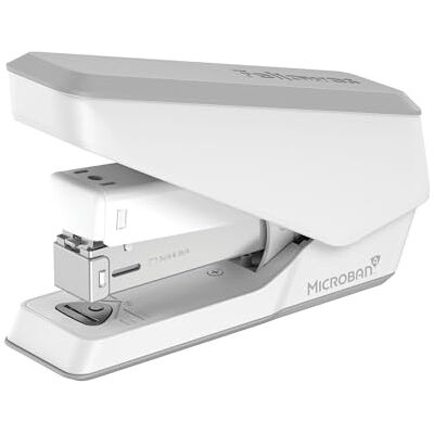 Fellowes Tacker LX840 Easy-Press Hefter mit Microban Technologie 25 Blatt Kapazität kompaktes Halbstreifen Heftgerät für 24/6mm und 26/6mm Hefklammern Weiß 1 Stück Fellowes Tacker LX840 Easy-Press Hefter mit Microban Technologie 25 Blatt Kapazität kompaktes Halbstreifen Heftgerät für 24/6mm und 26/6mm Hefklammern Weiß 1 Stück
