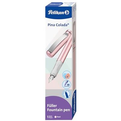 Pelikan Füller Pina Colada inkl. Standard-Tintenpatrone, nachfüllbar, für Rechts- und Linkshänder, rosé, 1 Stück Pelikan Füller Pina Colada inkl. Standard-Tintenpatrone, nachfüllbar, für Rechts- und Linkshänder, rosé, 1 Stück