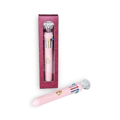 Pigna x Bridgerton, Druckkugelschreiber mit 10 Farben, mit Logo und Diamantdetail, in Geschenkverpackung, 1 Stück Pigna x Bridgerton, Druckkugelschreiber mit 10 Farben, mit Logo und Diamantdetail, in Geschenkverpackung, 1 Stück