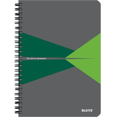 Leitz Office Collegeblock A5 liniert, Notizbuch mit Spiralbindung, 360 Grad Öffnung, PP-Einband, 180 Seiten / 90 Blatt FSC-zertifiziertes Papier (80 g/m²), für Büro & Schule, Grün, 44991055 Leitz Office Collegeblock A5 liniert, Notizbuch mit Spiralbindung, 360 Grad Öffnung, PP-Einband, 180 Seiten / 90 Blatt FSC-zertifiziertes Papier (80 g/m²), für Büro & Schule, Grün, 44991055