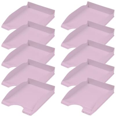 DONAU 7466101PL-23 Briefablage Standard/Violette Pastellfarbe/ 10 Stück A4 / Briefkorb Moderne und Stapelbare Ablage/Schreibtischablage/Polystyrol DONAU 7466101PL-23 Briefablage Standard/Violette Pastellfarbe/ 10 Stück A4 / Briefkorb Moderne und Stapelbare Ablage/Schreibtischablage/Polystyrol