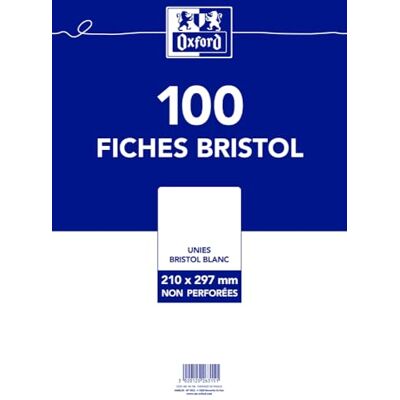 Oxford Karteikarten, A4, einfarbig, Weiß, 100 Stück Oxford Karteikarten, A4, einfarbig, Weiß, 100 Stück