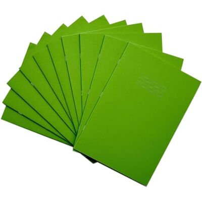 Rhino A4-Schulhefte, 64 Seiten/obere Hälfte, blanko und untere Hälfte, liniertes Papier, 15 mm, 10 Stück, Büro- und Schulbedarf, Hellgrün Rhino A4-Schulhefte, 64 Seiten/obere Hälfte, blanko und untere Hälfte, liniertes Papier, 15 mm, 10 Stück, Büro- und Schulbedarf, Hellgrün