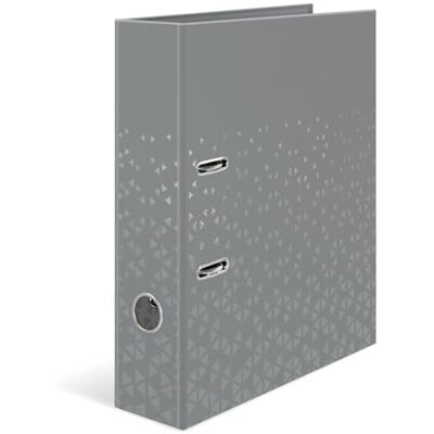 Herma Ordner A4 Farbe Grau Set, 5 Stück, 7 cm breit, Kinder Ringordner mit Muster, einfarbiger Aktenordner mit glänzender Veredelung und Innendruck für Jungen und Mädchen Herma Ordner A4 Farbe Grau Set, 5 Stück, 7 cm breit, Kinder Ringordner mit Muster, einfarbiger Aktenordner mit glänzender Veredelung und Innendruck für Jungen und Mädchen