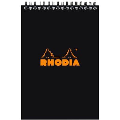 Rhodia 165009C Notizblock A5 14,8x21cm kariert 80 Blatt 80 g schwarz Rhodia 165009C Notizblock A5 14,8x21cm kariert 80 Blatt 80 g schwarz