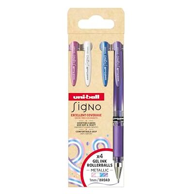 uni-ball Gel-Rollerball Signo Broad UM-153 4P Set NO2, 1,0 mm, verschiedene Farben uni-ball Gel-Rollerball Signo Broad UM-153 4P Set NO2, 1,0 mm, verschiedene Farben