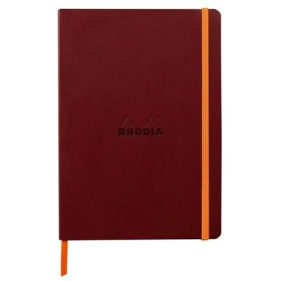 Rhodia 117436C Kladde Notizbuch rama A5 (14,8 x 21cm), Softcover, 80 Blatt elfenbein 90g, Dot, Lesezeichen, Gummizugverschluss, Cover aus Kunstleder, Weinrot, 1 Stück Rhodia 117436C Kladde Notizbuch rama A5 (14,8 x 21cm), Softcover, 80 Blatt elfenbein 90g, Dot, Lesezeichen, Gummizugverschluss, Cover aus Kunstleder, Weinrot, 1 Stück