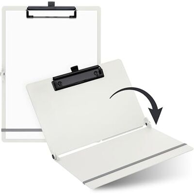 Sax Faltbares Klemmbrett, Kokos, Clipboard, A4 auf A5, hoch- und Querformat, ideal für Reisen und Business, für 30 Blatt, inkl. elastischem Verschlussband und Stiftschlaufe, langlebig & stoßfest Sax Faltbares Klemmbrett, Kokos, Clipboard, A4 auf A5, hoch- und Querformat, ideal für Reisen und Business, für 30 Blatt, inkl. elastischem Verschlussband und Stiftschlaufe, langlebig & stoßfest