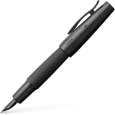 Faber-Castell Füller e-motion Pure Black, Feder M Füllfederhalter im schwarzen Design mit hochwertiger Feder und Geschenkverpackung Faber-Castell Füller e-motion Pure Black, Feder M Füllfederhalter im schwarzen Design mit hochwertiger Feder und Geschenkverpackung