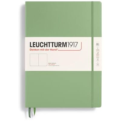 LEUCHTTURM1917 370259 Notizbuch Master Classic (A4+) Hardcover, 235 nummerierte Seiten, Salbei, blanko LEUCHTTURM1917 370259 Notizbuch Master Classic (A4+) Hardcover, 235 nummerierte Seiten, Salbei, blanko