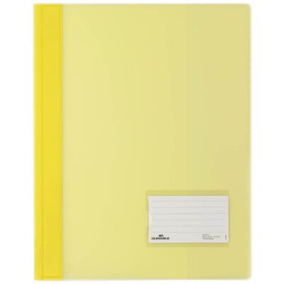 Durable Duralux Schnellhefter, Überbreit, 25 Stück, gelb, 268004 A4 Überbreite für Prospekthüllen, aus transluzenter Folie, transparente Innentasche, Sichtfenster Durable Duralux Schnellhefter, Überbreit, 25 Stück, gelb, 268004 A4 Überbreite für Prospekthüllen, aus transluzenter Folie, transparente Innentasche, Sichtfenster