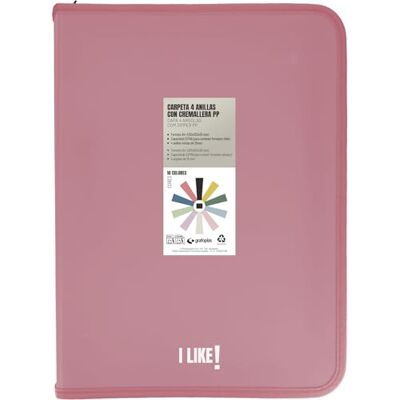 Grafoplás Grafoplas Ringordner A4 mit Reißverschlüssen A4+, rosa, 4 Ringe 25 mm, inklusive Kunststoff-Kompressor, Kollektion Papeleria Like, Material Polypropylen, perfektes Schulmaterial Grafoplás Grafoplas Ringordner A4 mit Reißverschlüssen A4+, rosa, 4 Ringe 25 mm, inklusive Kunststoff-Kompressor, Kollektion Papeleria Like, Material Polypropylen, perfektes Schulmaterial