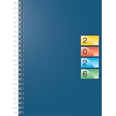 BRUNNEN Buchkalender DATAline Mod. 796 40 '26 A5, Karton, blau BRUNNEN Buchkalender DATAline Mod. 796 40 '26 A5, Karton, blau