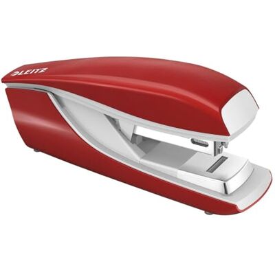 Leitz Flachheftgerät aus Metall, Für 30 Blatt, Inkl. Heftklammern, Ergonomisches Design, Rot, NeXXt-Serie, 55050025 Leitz Flachheftgerät aus Metall, Für 30 Blatt, Inkl. Heftklammern, Ergonomisches Design, Rot, NeXXt-Serie, 55050025