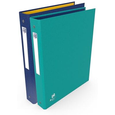 Oxford 2 Stück Ordner A4, 4 Ringe, Rücken 40 mm, Bicolor Recyc+, Farben Blau Oxford 2 Stück Ordner A4, 4 Ringe, Rücken 40 mm, Bicolor Recyc+, Farben Blau