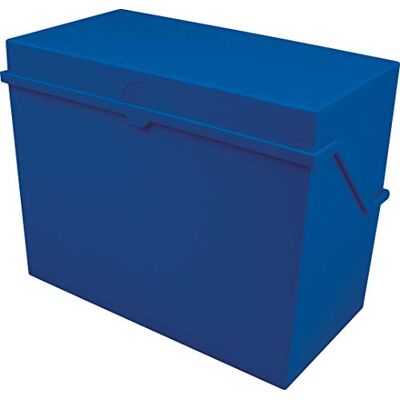 Helit H6214534 Karteikarten Box „the index“ DIN A5 quer, Kleinkartei blau für ca. 500 Karten Helit H6214534 Karteikarten Box „the index“ DIN A5 quer, Kleinkartei blau für ca. 500 Karten