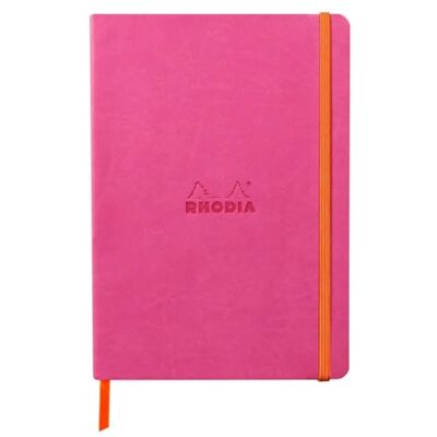 Rhodia 117445C Kladde Notizbuch rama A5 (14,8 x 21cm), Softcover, 80 Blatt elfenbein 90g, Dot, Lesezeichen, Gummizugverschluss, Cover aus Kunstleder, Fuchsia, 1 Stück Rhodia 117445C Kladde Notizbuch rama A5 (14,8 x 21cm), Softcover, 80 Blatt elfenbein 90g, Dot, Lesezeichen, Gummizugverschluss, Cover aus Kunstleder, Fuchsia, 1 Stück
