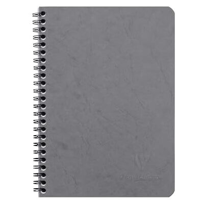 Clairefontaine 785325C Agebag Spiralbuch (DIN A5, 14,8 x 21 cm, 50 Blatt, kariert, Doppelspiralbindung, praktisch für unterwegs, robust und belastbar) 1 Stück grau Clairefontaine 785325C Agebag Spiralbuch (DIN A5, 14,8 x 21 cm, 50 Blatt, kariert, Doppelspiralbindung, praktisch für unterwegs, robust und belastbar) 1 Stück grau