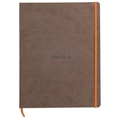 Rhodia 117703C rama Notizbuch (mit weichem Deckel in Format DIN A4+, 220 x 297 mm, 80 Blatt, mikroperforiert, liniert, mit Gummizug, Lesezeichen, dehnbare Innentasche) 1 Stück, schokoladenbraun Rhodia 117703C rama Notizbuch (mit weichem Deckel in Format DIN A4+, 220 x 297 mm, 80 Blatt, mikroperforiert, liniert, mit Gummizug, Lesezeichen, dehnbare Innentasche) 1 Stück, schokoladenbraun